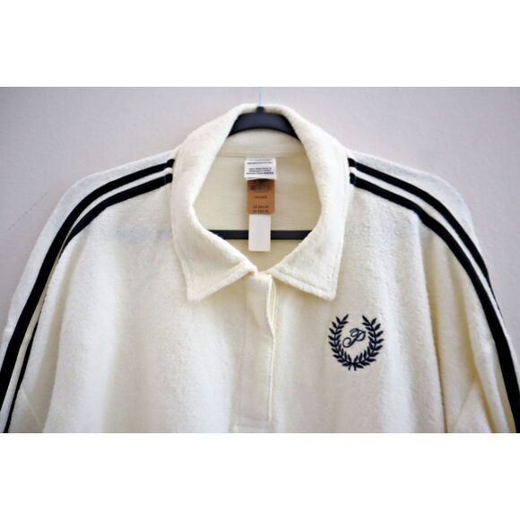 PINK x Victoria's Secret Women's Sz 2XL Cream Reverse Fleece Cropped Sweatshirt - Picture 3 of 7